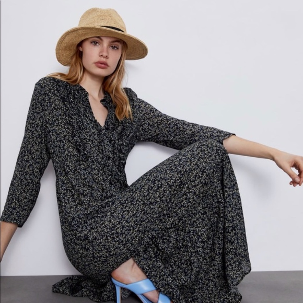 New Zara long print dress